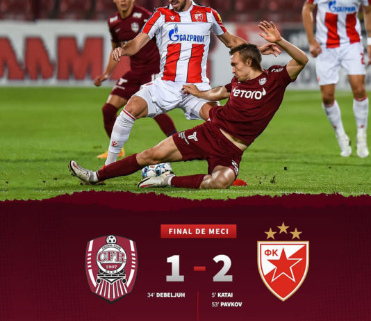 CFR Cluj eliminată de Steaua Roșie! Nu am reușit să-i batem nici acasă