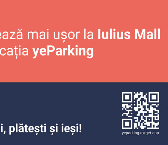 Parchează mai ușor la Iulius Mall Cluj cu aplicația yeParking și plătește tichetul direct de pe telefon
