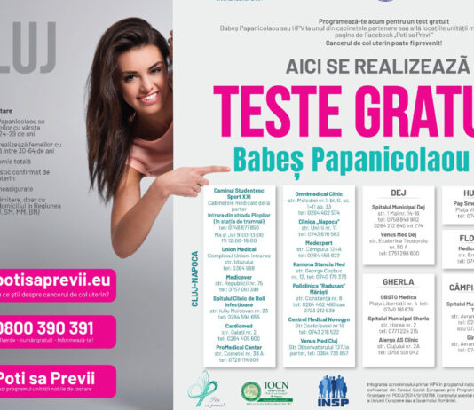 Se prelungește perioada de testare gratuită pentru cancerul de col uterin și cel de sân, la Cluj Arena