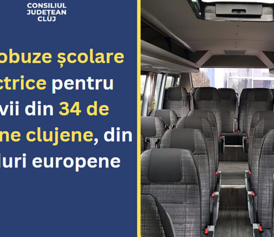 Microbuze electrice pentru elevii din 34 de comune clujene, din fonduri europene
