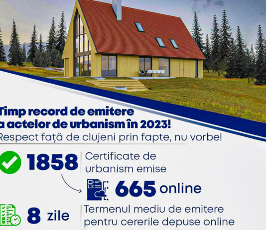 Emiterea actelor urbanistice online, un succes la Consiliul Județean Cluj. Termenul de emitere este de doar 8 zile